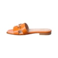 thumbnail image 2 of M by Bruno Magli Felina Leather Sandal, 8.5, Orange, 2 of 5