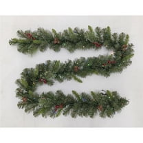 Celebrations 9096880 12 in. x 9 ft. LED Prelit Mixed Pine Color Changing Battery Operated Garland - Pack of 4