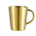 thumbnail image 1 of With Handle Kitchen Accesssories Double Wall Mug Kitchen Drinkware Coffee Mug Water Mugs Beer Cup Cup GOLD, 1 of 8
