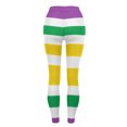 thumbnail image 5 of Ailaofu Women's 80s Leggings Mardi Gras Leggings Buttery Soft Stretchy Pants Basic Workout Yoga Pants, 5 of 7