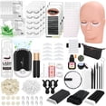thumbnail image 1 of Kit de extensión de pestañas Qinzave con cabeza de maniquí y ventilador, 1 of 7