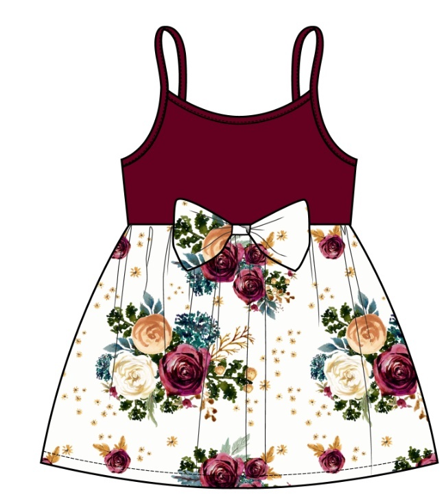 little girl suspender dress