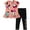 Pink / black, variant on Disney Minnie Mouse Infant Baby Girls Peplum T-Shirt and Leggings Outfit Set Infant to Little Kid
