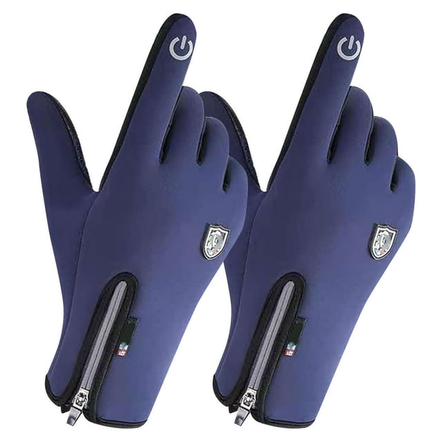 Gants de Sport d'Hiver pour Activités Extérieures Haute Performance Hommes Gants d'Hiver avec Doublure en Velours Coupe-Vent pour Cyclisme Randonnée et Utilisation Toutes Saisons 2 Pcs