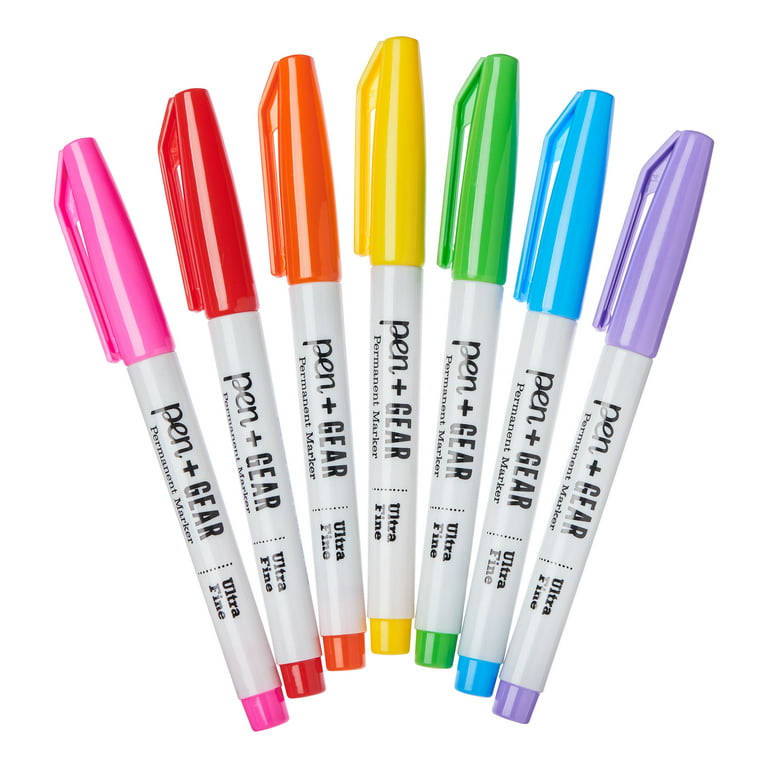 Ultra Fine Tip Permanent Marker, Ultra-Fine Needle Tip, Assorted Colors,  5/Set - mastersupplyonline