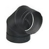 Lennox Hearth Products 6DE90 6 Inch Security Double-Wall Black Stovepipe 90 Deg Elbow Sectioned non-adjustable