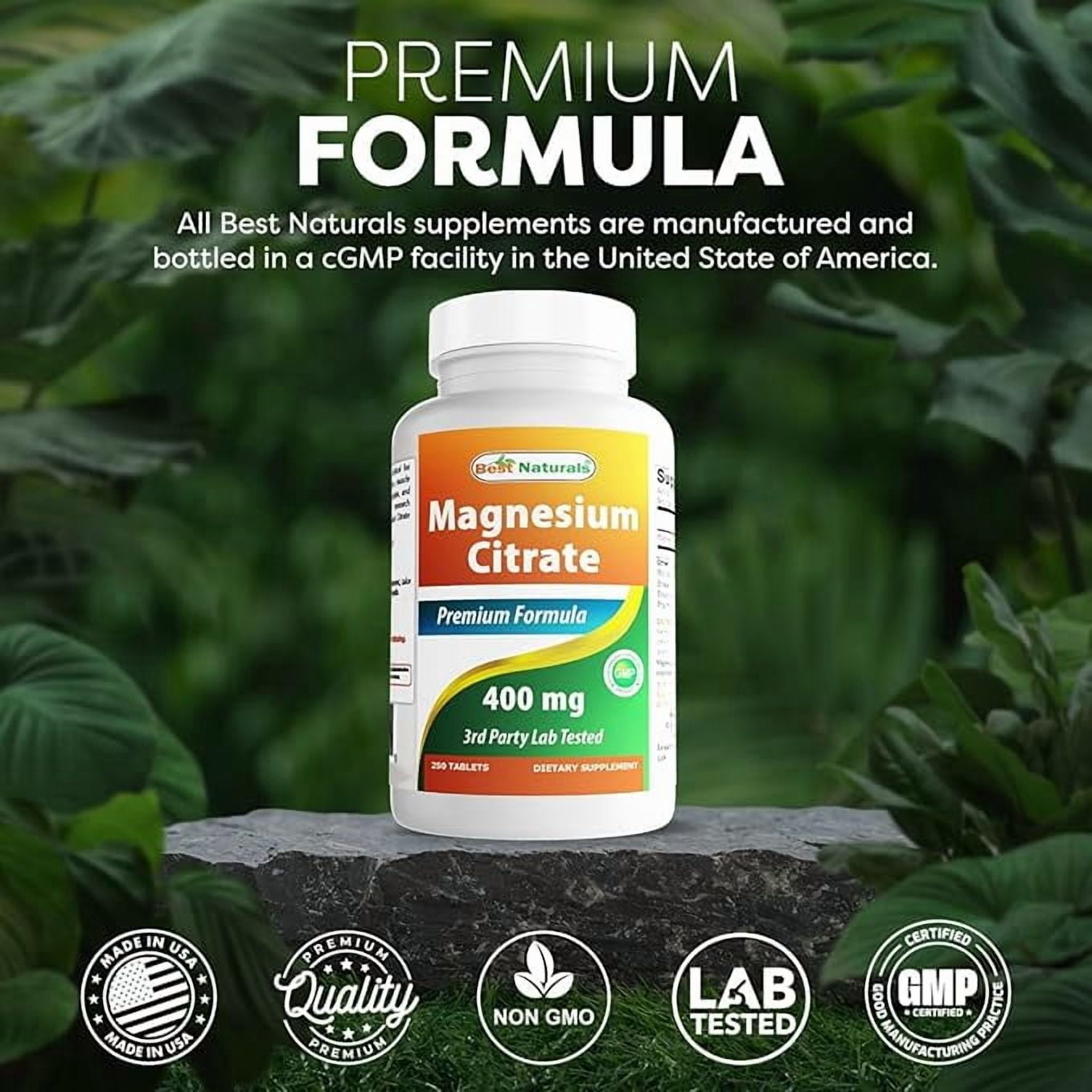 Best Naturals Magnesium Citrate 400mg 250 Tablets