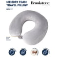 thumbnail image 2 of Almohada de viaje para cuello Brookstone, ligera, de forro polar viscoelástico, 2 of 6