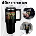 thumbnail image 2 of 50th Birthday Gifts for Women/Men - Vintage 1975 Birthday Gifts for Women/Men - Birthday Gift for 50 Year Old Woman/Man - Gift For Turning 50-50th Birthday Tumbler 40oz, 2 of 2