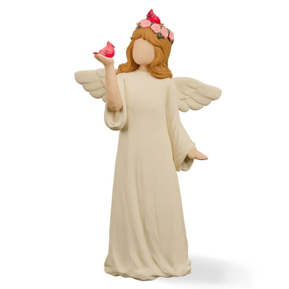 Lnrkai Guardian Angel Statue, 5.5" Blessings Angel Figurines for Women, Red Cardinal Gifts Ornament for Grandma Women Birds Lovers