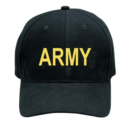 Black Army Low Profile Baseball Cap