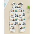 thumbnail image 2 of Niusricy Kids Infant Boy Summer Tank Romper 0 3M 6M 12M 18M Toddler Baby Sleeveless Overalls Cartoon Car Print Round Neck Jumpsuits Full Length Bodysuit Newborn Fashion Cute Casual Clothes for Daily, 2 of 7