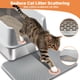 thumbnail image 2 of Caja de arena para gatos LEGOURNS XL de acero inoxidable con tapa y tapete, 2 of 9