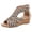 Beige, variant on Women Wedge Sandals Bohemian Peep Toe Roman Beach Flip Flops Summer Casual