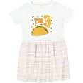 thumbnail image 3 of Inktastic I'm Three Taco Birthday Party Girls Toddler Dress, 3 of 5