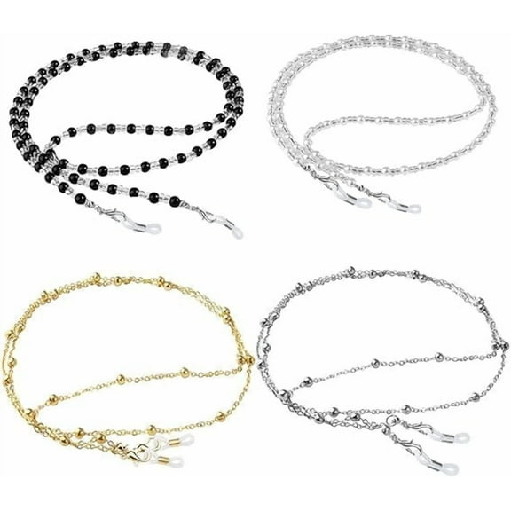 4 Pcs Eyeglass Chains for Women Eyeglasses String Holder Glasses Strap Eyewear Chain Glasses Cord Lanyard