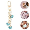 thumbnail image 3 of Unique Bargains 1 Pc Stylish Shell Pearl Handbag Charm Bag Accessories 4.13″ Blue, 3 of 5