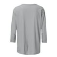 thumbnail image 5 of EchfiProm Shirts for Women Valentine Graphic Tees Heart Printed Valentines Day Gray 3/4 Sleeve Funny Ladies Tops Cute, 5 of 5