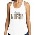 thumbnail image 2 of Charge Nurse Leopard Print Tank Top Fitted Racerback Women's Small Heather Grey, 2 of 5