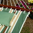 thumbnail image 4 of Nantucket Reversible Double Hammock - Elm Green Stripe & Solid, 4 of 4