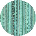 thumbnail image 1 of Ahgly Company Indoor Round Solid Light Blue Modern Area Rugs, 8' Round, 1 of 4