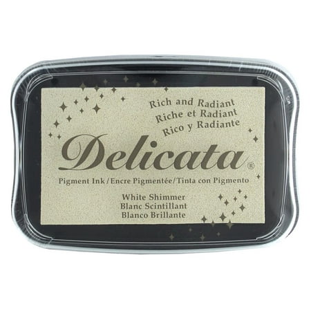 UPC: 0712353713802 | Tsukineko Delicata Pigment Ink Pad White Shimmer