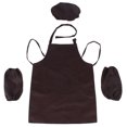 thumbnail image 1 of Delantal, gorro, mangas, talla M, bata de dibujo y conjunto de cocina para niños en tono café, 1 of 8