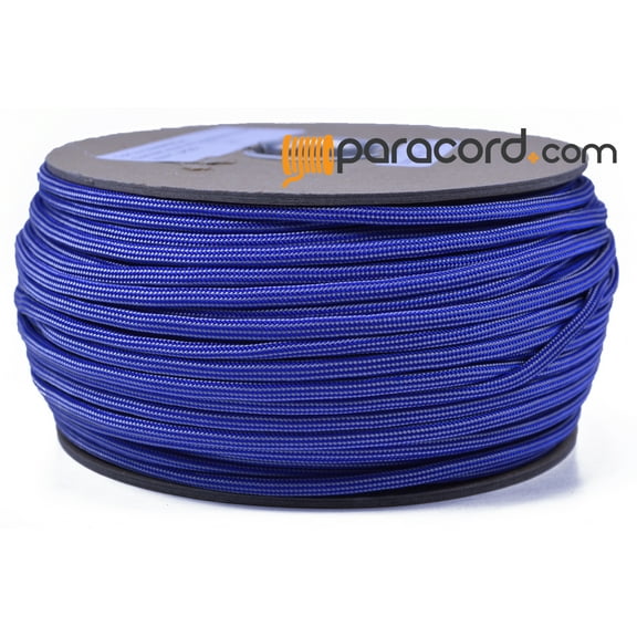 Bored Paracord Brand 550 Type III Paracord - Electric Blue w/ Silver stripes - 250 Feet Spool