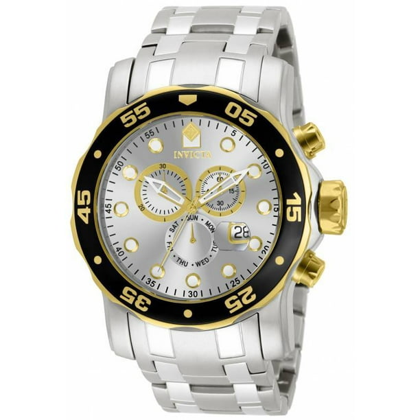 Invicta Men's Pro Diver 80040 Silver Stainless-Steel Plated Swiss