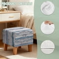 thumbnail image 7 of SCRAWLGOD Vintage Wood Grain Blue Gray Ottoman Cover Stretch Square Ottoman Slipcovers Square Thick Ottomans Covers Slipcover for Ottomans Soft Foot Stool Cover with Elastic Bottom, 7 of 7