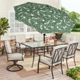 thumbnail image 2 of Mainstays 9' Monstera Palm Crank Lift and 3 Position Tilt Patio Umbrella, 2 of 6