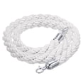 thumbnail image 1 of Uxcell Stanchion Rope, 1.5m/5Ft Barrier Rope Twisted Post Ropes with Snap Hooks, White Silver, 1 of 7