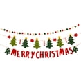 thumbnail image 2 of Liamobondopolis Christmas Banner with Lights, Felt Merry Christmas Garland with LED String Lights, Holiday Party Hanging Decor for Mantel Window, 2 of 6