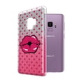 thumbnail image 2 of FINCIBO Pink Gradient Glitter Case, Sparkle Bling TPU Cover for Samsung Galaxy S9 5.8", Art Kissing Lips, 2 of 7
