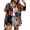 Black, variant on VILOVE Women Hawaiian Shirts Tropical Floral Printed Lapel Neck Button Down Short Sleeve Summer Cardigan Shirt