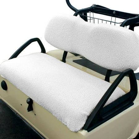 Classic Accessories Fairway Golf Cart Seat Cover, White Fleece