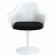 thumbnail image 1 of Plata Decor White Tulip Arm Chair with Black Cushion, 1 of 5