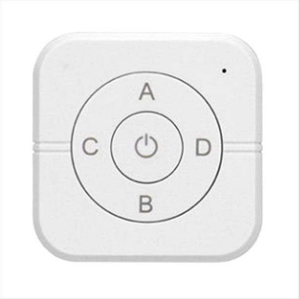 Mini Interruptor de Control Inalámbrico de 5 Teclas Universal de 433 MHz con Botón Circular para Pegar en la Pared.