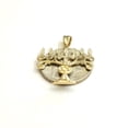 thumbnail image 5 of Real 14k yellow gold Menorah star of David Jewish Israel pendant religious 2.6g, 5 of 12