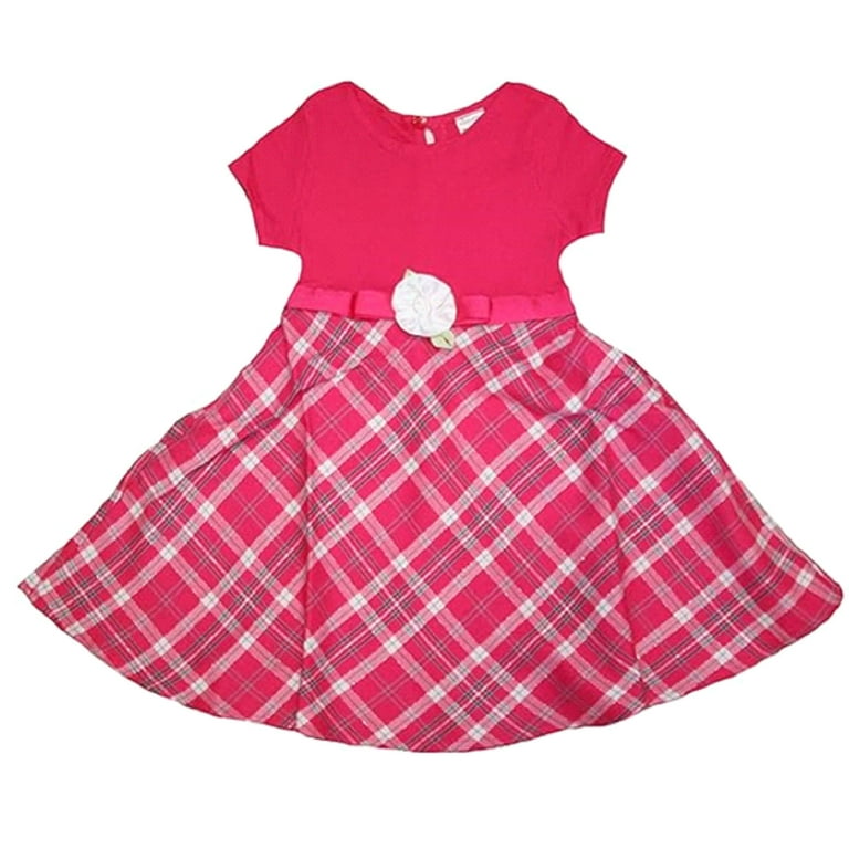 youngland pink dress Youngland Toddler Girl's Dark Pink Dress with Shrug (2T)