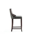 thumbnail image 6 of Manhattan Comfort Emperor 27" Faux Leather Counter Stool in Pebble (Set of 3), 6 of 10