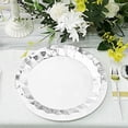 thumbnail image 2 of Balsa Circle 25 Silver Geometric Round 12" Metallic Disposable Dinner Salad Paper Plates Party Events, 2 of 8