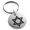 Silver, variant on Stainless Steel Hexagram Star of David Engraved Small Medallion Circle Charm Celtic Keychain Keyring