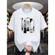 thumbnail image 1 of Men'S Cotton T-shirt, Casual All-Matching Base Clothes, Comfortable Sports Top, 1 of 6