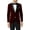 Chestnut, variant on Men’s Soft Velvet Dinner Jacket Retro Tailored Fit Party Tuxedo Blazer Black Satin Shawl Lapels