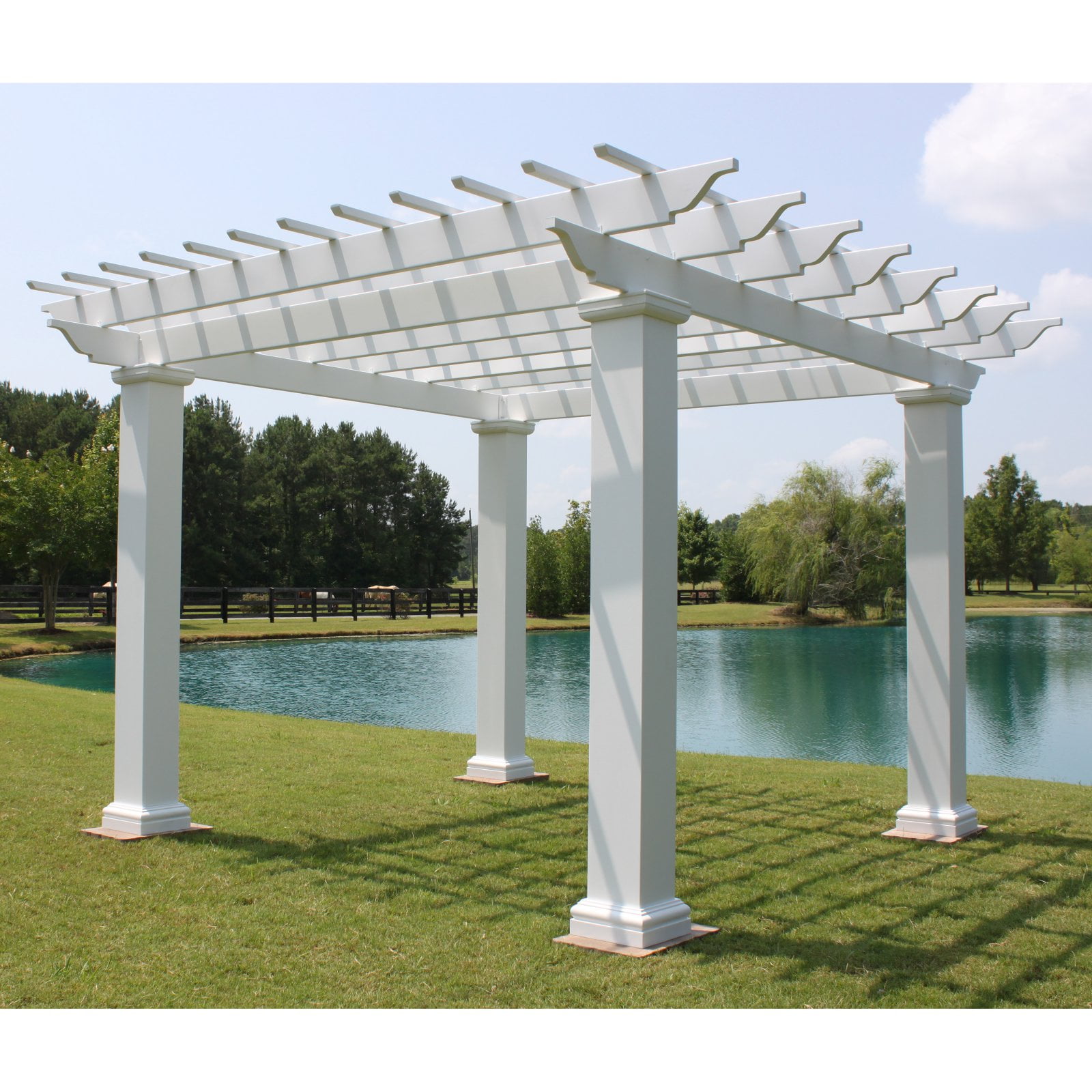 Add shade and an elegant dining area to your backyard with the Key West Fib...