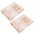 thumbnail image 3 of Shisuyan Wedding Guest Book Wooden Khaki 2Pcs, 3 of 8
