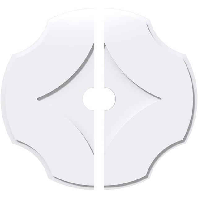 Ekena Millwork CMP40PL2-05000 40 in. OD x 5 in. ID Square Percival Architectural Grade PVC Contemporary Ceiling Medallion - 2 Piece