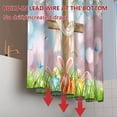thumbnail image 5 of Happy Easter Shower Curtains for Bathroom Spring Cherry Blossom Wood Cross Rabbit Ears Colorful Eggs Home Bathtubs Decor Waterproof Fabric Shower Curtain Sets with 12 Hooks, 72x84 Inch, 5 of 6