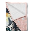 thumbnail image 2 of Hipster Soft Flannel Fleece Throw Blanket, Illustration of Funny Gentleman Penguin Dressed in Retro Style on Color Splashes, Cozy Plush for Indoor and Outdoor Use, 60" x 80", Multicolor, by Ambesonne, 2 of 5